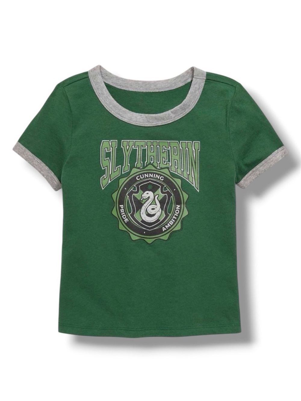 Kids Harry Potter Slytherin Graphic Ringer T-Shirt - Size Large 10/12 - NWT